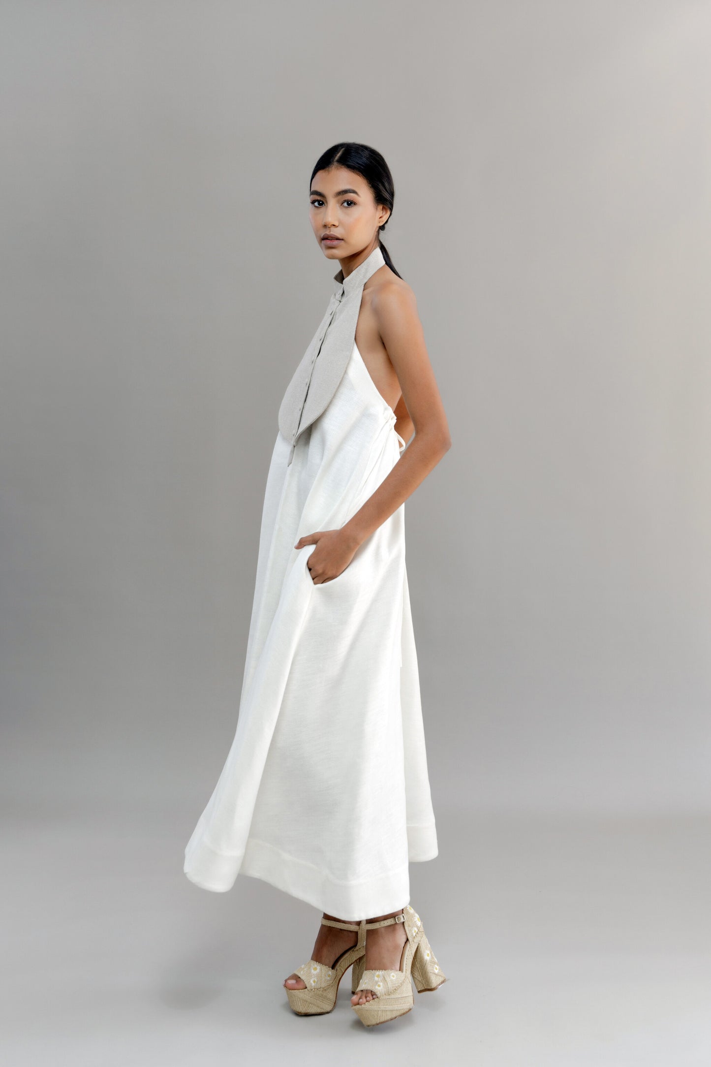Oval - White Maxi Dress