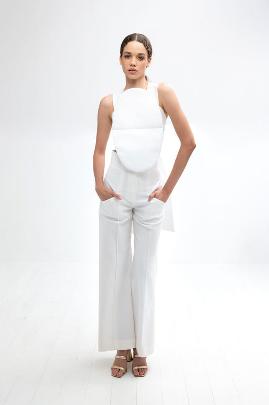 Pino - Ivory Tailored Pants